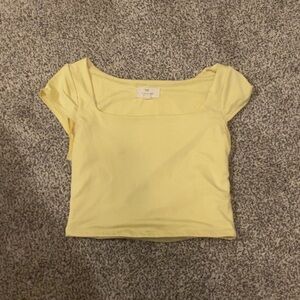 Marshalls Yellow Fitted Crop Blouse
